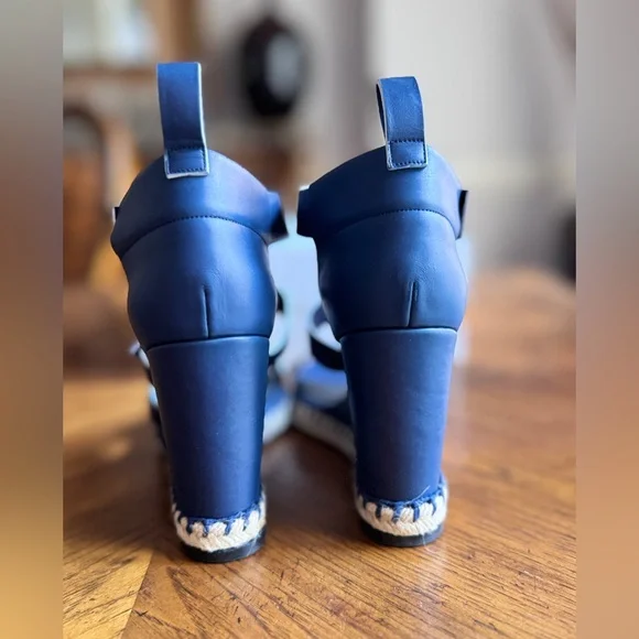 Balenciaga Blue Wedge Sandals